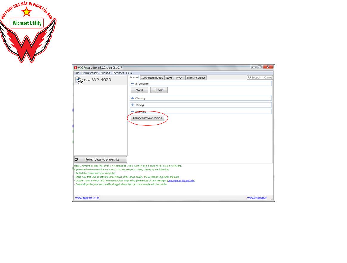 Key Firmware May In Epson WP-4023 Step 2